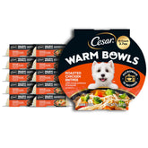 Cesar comida húmeda para perros con pollo asado y verduras, sabor sabroso.