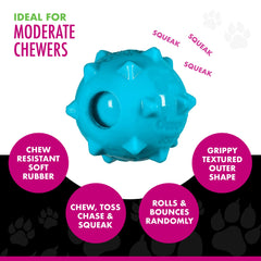 Chase 'n Chomp bola parlante para perros pequeños, tamaño adecuado para mordisquear.