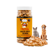 Chef Kitty paquets saumon seche: friandise naturelle riche en protéines pour chats.