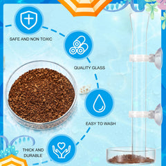 CHENGU cuenco de alimentación para acuario de 6-5 cm tamaño práctico para raciones controladas