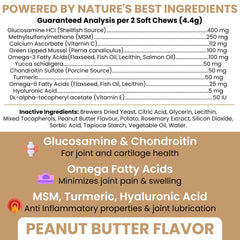 Masticables blandos de Chew + Heal Labs para perros, sabroso y fácil de tomar.