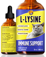 Chewy Max L-Lisina para gatos, botella, apoyo suave para vías respiratorias.