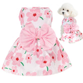 Vestido floral de Choyaxo para perro pequeño, cómodo y transpirable para verano.