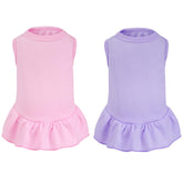 Choyaxo: vestido para perro de dos piezas en rosa, cómodo y ligero para días cálidos.