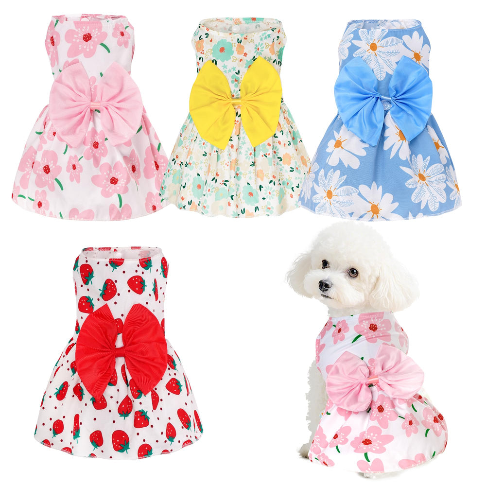 Vestido choyaxo con encaje y botones frontales, fácil de vestir para tu mascota.