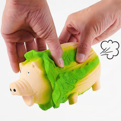 ChubbyPiggies: juguete cerdito vegetal con sonido realista para perros de todos los tamaños.