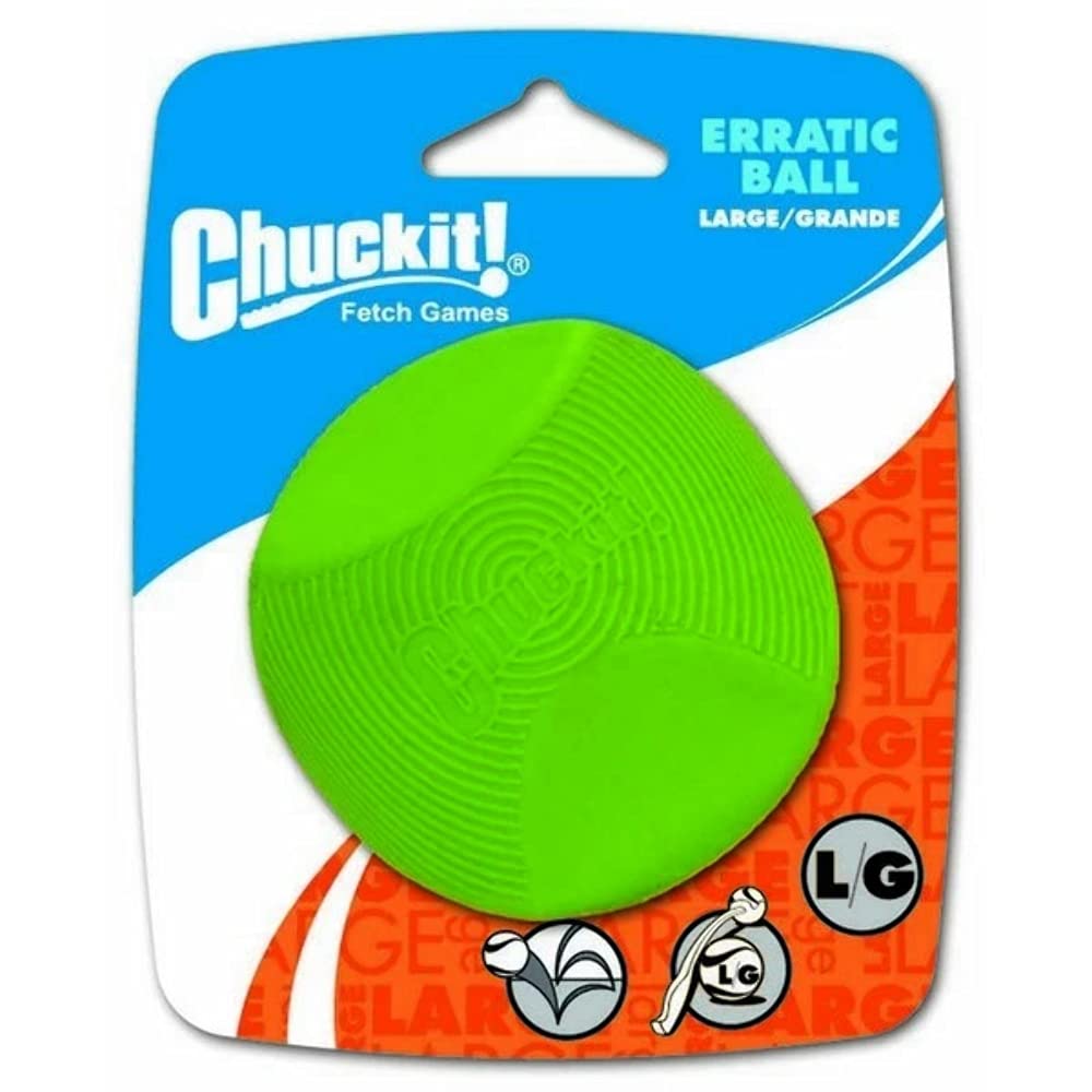 La bola ChuckIt grande con rebote errático para sesiones dinámicas al aire libre.