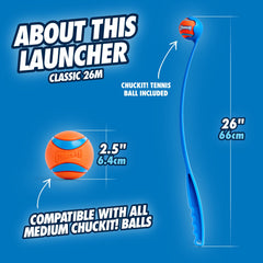 Lanzador Chuckit! fácil de usar que extiende tu alcance.