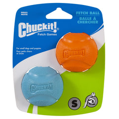 Pelota Chuckit! de goma, gran rebote para perros pequeños, colores variados.