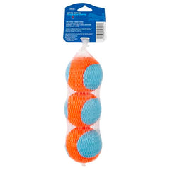 Chuckit! pelotas de colores brillantes para encontrar en agua y tierra.