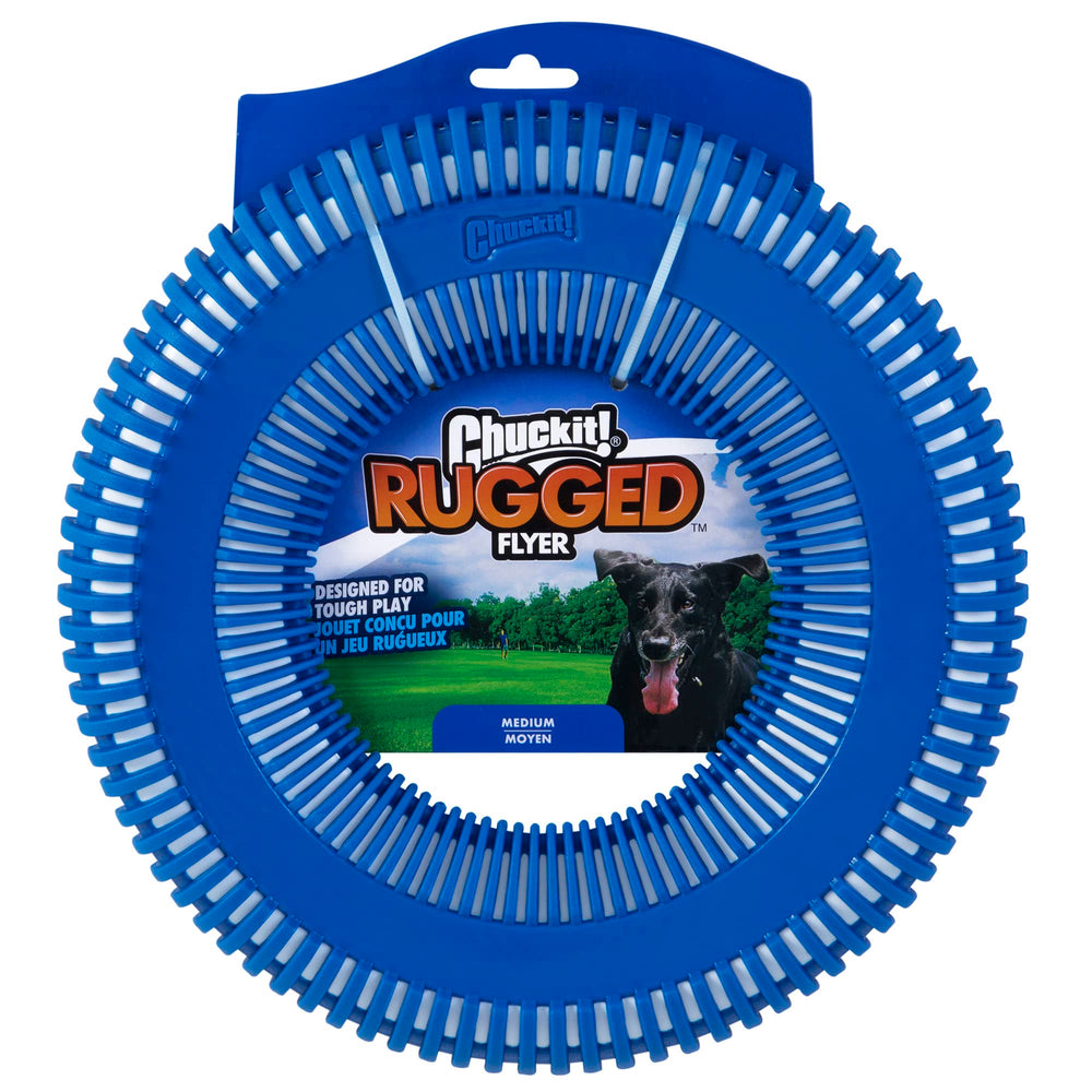 Chuckit! Rugged Flyer disco volador mediano para perros, ideal para juegos al aire libre.