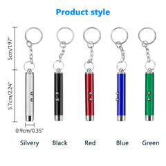 CHUQIANTONG Juguete láser rojo mini, vista lateral, entretenimiento activo para mascotas.