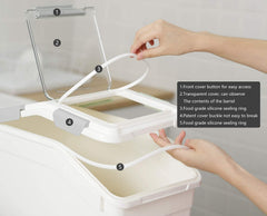 CITY BABY almacenamiento multiuso para granos, con cierre hermético y tazas medidoras incluidas.