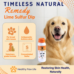 Aplicación con esponja de Classic's Lime Sulfur Dip para tratamiento localizado.