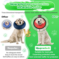Cneo collar de tela transpirable como almohada para el cuello del perro
