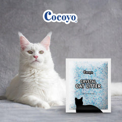 COCOYO Arena de Cristales para Gatos duracion-30-dias por bolsa en hogares de un solo gato