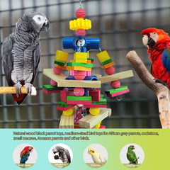 Cokliomc Juguetes para aves con colgadores movibles para instalación rápida y variación.