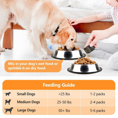 ColEaze Probióticos para Perros se mezcla fácilmente en la comida diaria