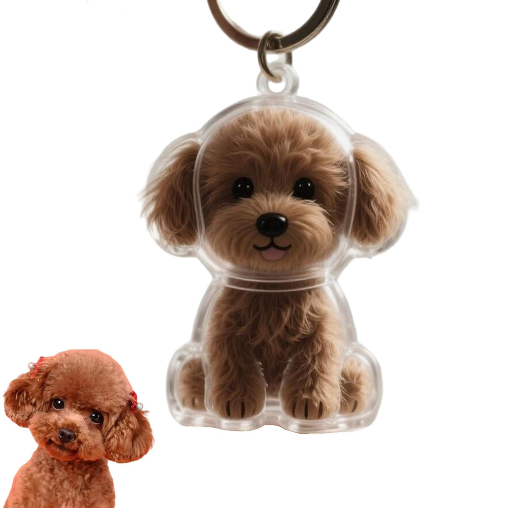 Colgante recogedor de pelo de perro caniche en botella conmemorativa para recuerdos