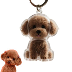 Colgante recogedor de pelo de perro caniche en botella conmemorativa para recuerdos