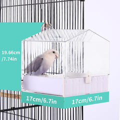Colorday Bano para aves, enfoque interior, amplio espacio para lavado cómodo.