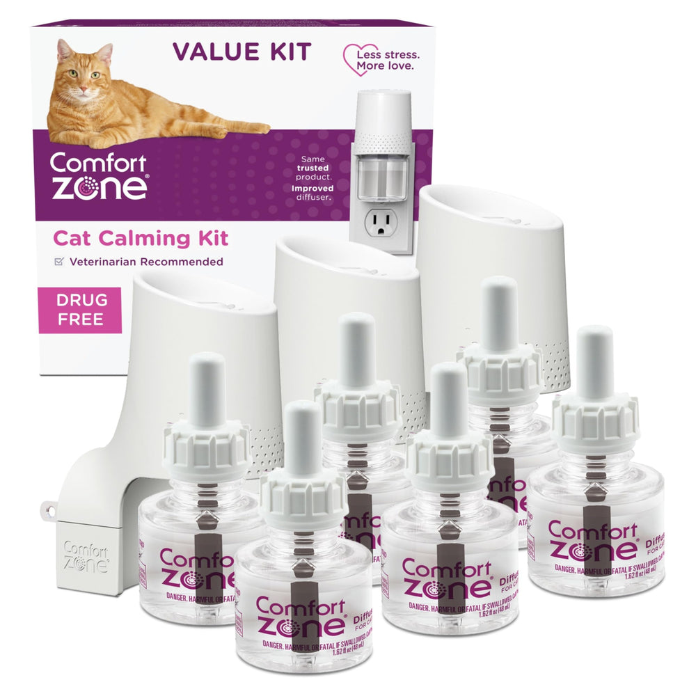 Difusor Comfort Zone para gatos crea un ambiente calmante sin fármacos.