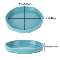 Plato COMSUN con dimensiones 4x4x0.5 pulgadas, encaja en hábitats de reptiles.