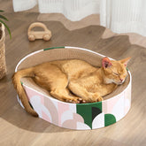 Conlun gato rasguño oval tazon: superficie cómoda para rasguñar y descansar.