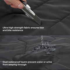 Cama Couzssyhi impermeable con doble capa, mantiene seco el interior.