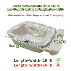 CoveCozy bolsa con cierre de cordón para litter, cierre rápido.