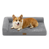 COZY KISS Cama ortopédica para perro grande, forma en L, soporte para articulaciones.