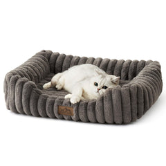 COZY KISS cama-ortopedica-perros-pequenos-gris con soporte para articulaciones