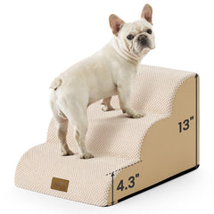 COZY KISS escaleras para perros pequeños, tres escalones, subida suave y segura.