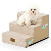 COZY KISS escalera para perros de 3 pasos bajos facilita subir al sofá.