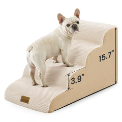 COZY KISS escaleras para perros pequeños, vista frontal, ideal para subir al sofá
