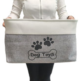 CPAKOWLGOO cesta-juguetes-perro-rectangular, diseño estable para ordenar juguetes del perro