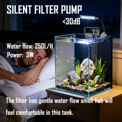 Craftsboys acuario nano 1,5 galones filtro colgado para agua limpia