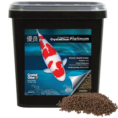 CrystalClear Platinum para estanques: alimento para pez koi y dorados, nutrición equilibrada para crecimiento.