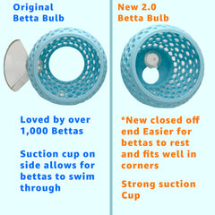 CTWPets Betta Bulb Hide 2.0, ventosa detallada para fijación estable.