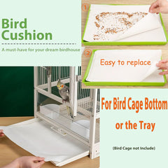 CuaxTume forro jaula aves 11x20: papel absorbente mejora higiene diaria