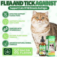 Cudory drops sabor tocino, agradable para gatos durante la suplementación