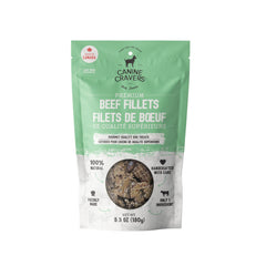 CURE FOR THE CRAVE CANINE CRAVERS – filets-boeuf premium air sèche, goût pur, parfait pour récompense d'entraînement