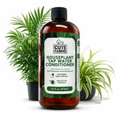 Acondicionador de agua Cute Farms en botella para plantas, favorece raíces sanas.