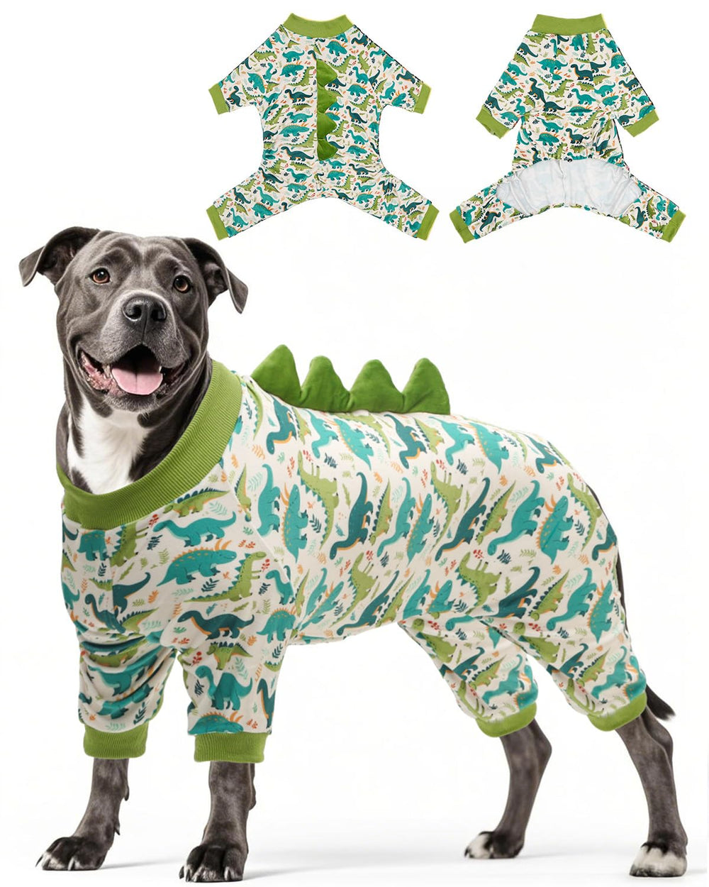Pijama CuteBone Dinosaurio para perro en cosplay, perfecto para fotos y juego.