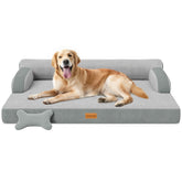 CWAWZ cama perro xl ortopédica con espuma de memoria para soporte cómodo