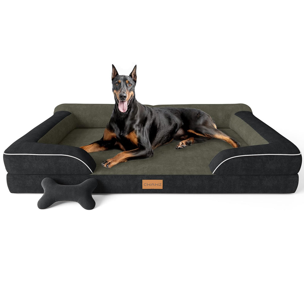 CWAWZ cama XXL ortopédica para perros: soporte para articulaciones durante el sueño.