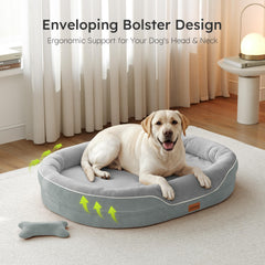 CWAWZ Cama para perros grandes con espuma viscoelástica para alivio de articulaciones.