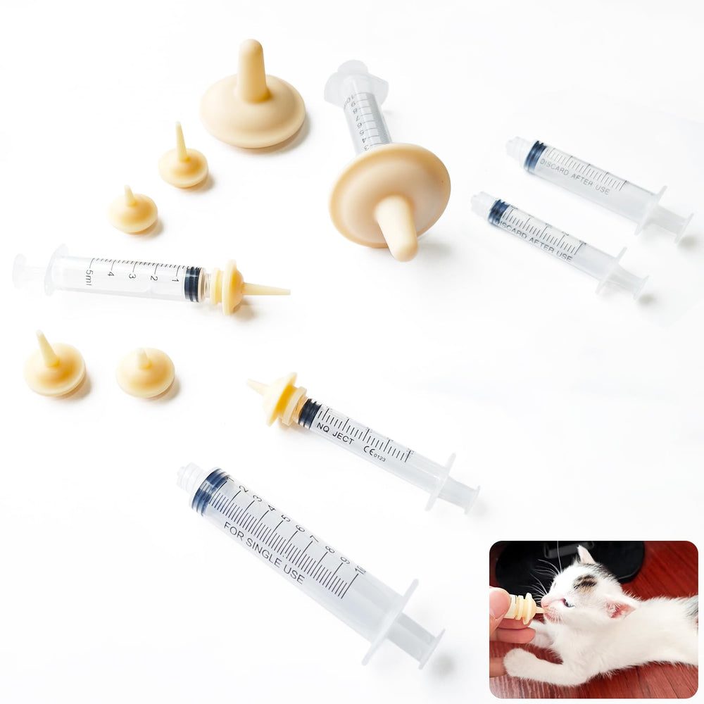CYG&CL kit amamantamiento: jeringas 10 ml para dosificación precisa en gatitos y cachorros.