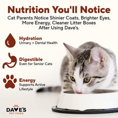 Dave's Pet Food Hecho en EE.UU., garantía de calidad.