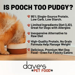 Dave's Pet Food: lata de 12,5 oz con res y hígado para perros